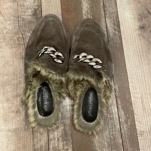 Jeffrey Campbell Mule fur slide loafers 7.5